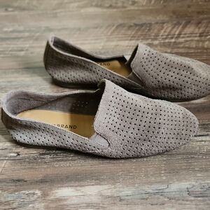 Lucky Brand Taupe/Gray Suede Loafers
